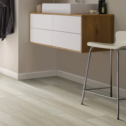 Shaw Floors Paragon Tile Plus — Ash 12 in a room setting