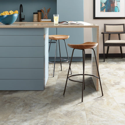 Shaw Floors Paragon Tile Plus — Pebble 12 in a room setting