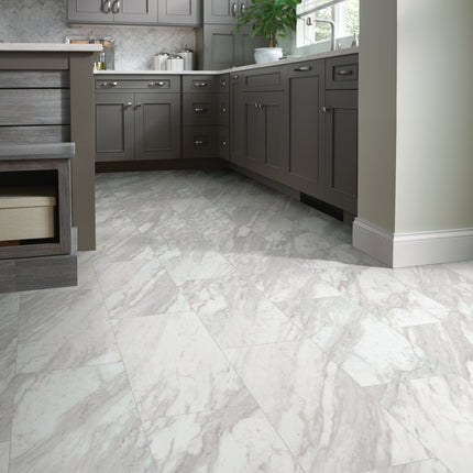 Shaw Floors Paragon Tile Plus — Oyster 12 in a room setting