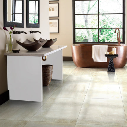 Trace 24x24 Matte — Pearl in a room setting