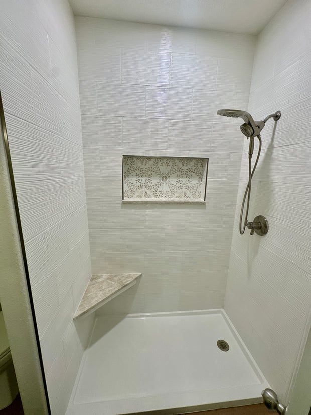 After Shower - Flooring Transformation | ABQ Flooring Solutions