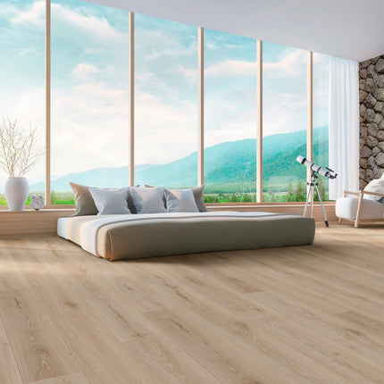 Soft Taupe Oak in a room setting