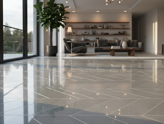 do a photo of tile installed very nicely ina hoe but make it not look like AI